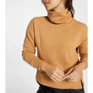 CALIA by Carrie Underwood Size XXL Lunar Jacquard Funnel Neck Shirt Tan